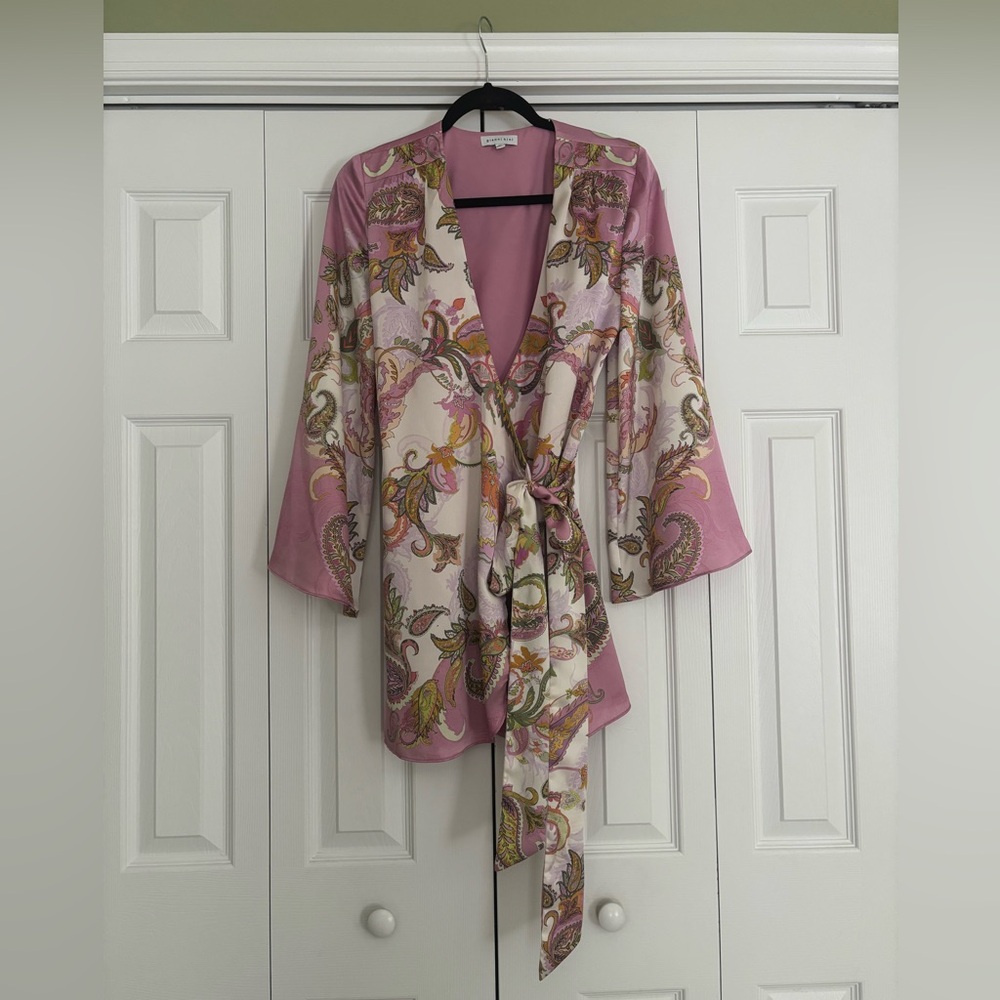 Gianni Bini Paisley Tie-Waist Dress